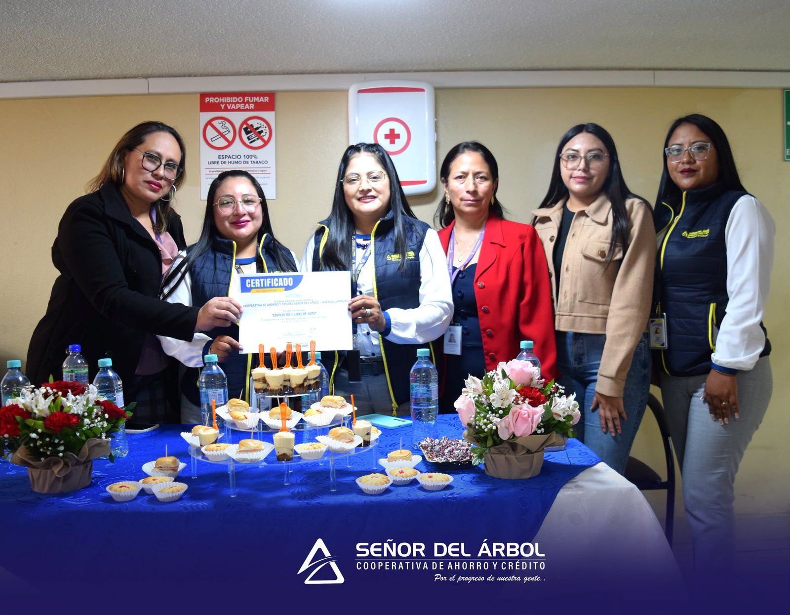 Cooperativa Señor del Árbol – Agencia Latacunga recibe certificación "Edificio 100% Libre de Humo"