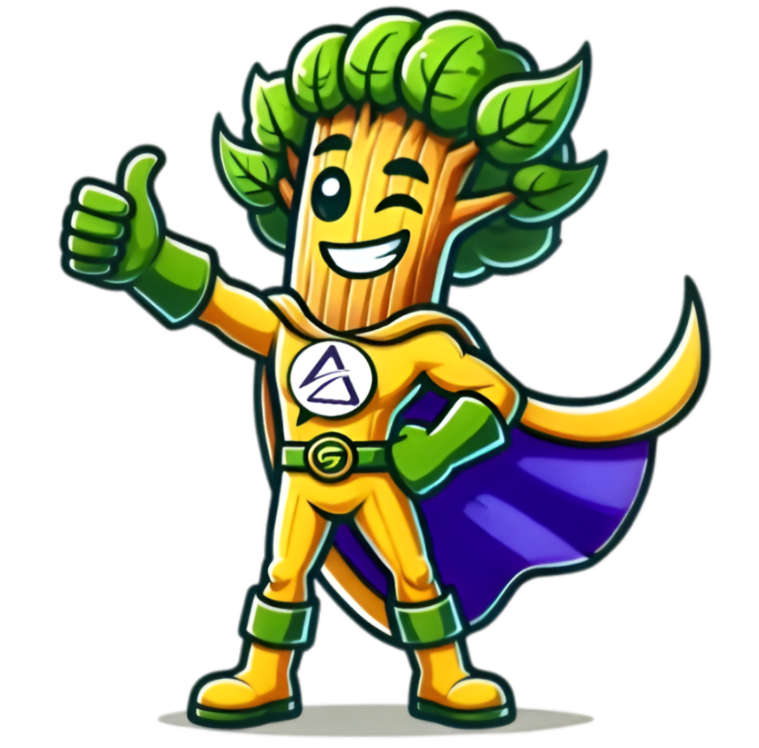 Arbolito, mascota de la Cooperativa Señor del Árbol
